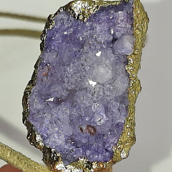 Handmade Amethyst Geode Necklace - Picture 3 of 7
